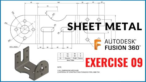 fusion 360 sheet metal bend radius|fusion 360 sheet metal drawing.